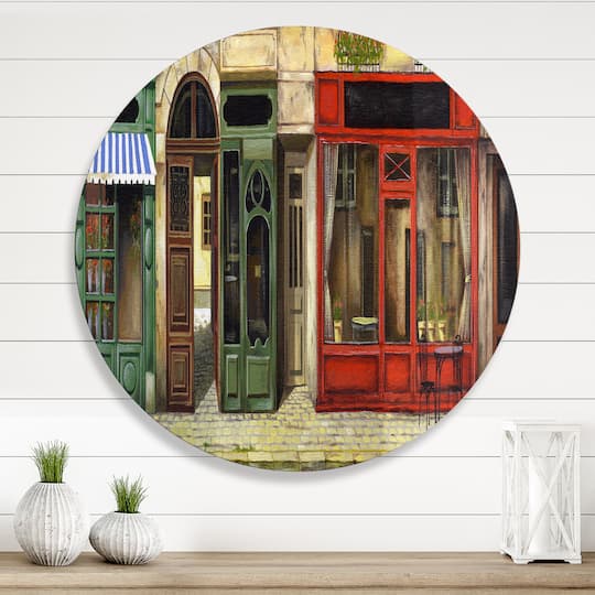 Designart - Red Facade of Charming Shop In Paris II